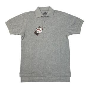 Shield Polo Shirt Mens M Medium Gray Cotton Design Lab Scotchgard Stain Proof